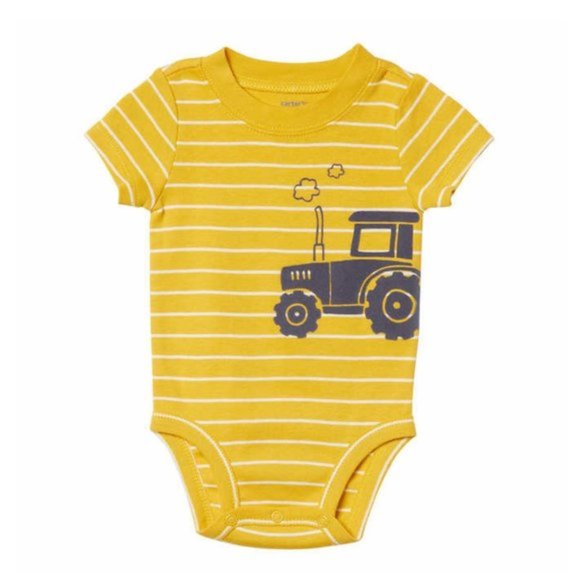 NWT Carter's Kids 4 Piece Set - Tractor Print - 12 Months - Picture 2 of 7